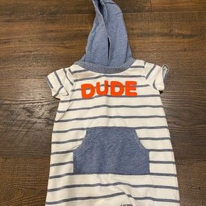 Carter’s hooded striped romper